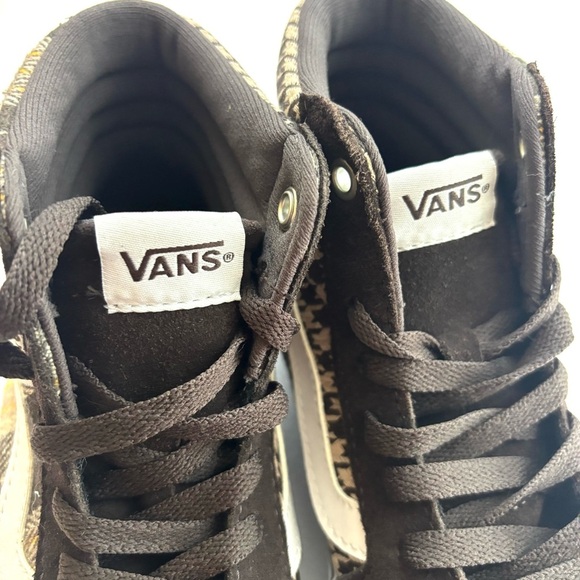 Vans Filmore Brown Plaid/Houndstooth Suede High-Top Skater Sneakers (W6.0) - Picture 7 of 11